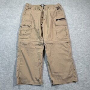 Pantalon cargo de randonnée modulable homme, TRAVEL 500 Modul vert FORCLAZ
